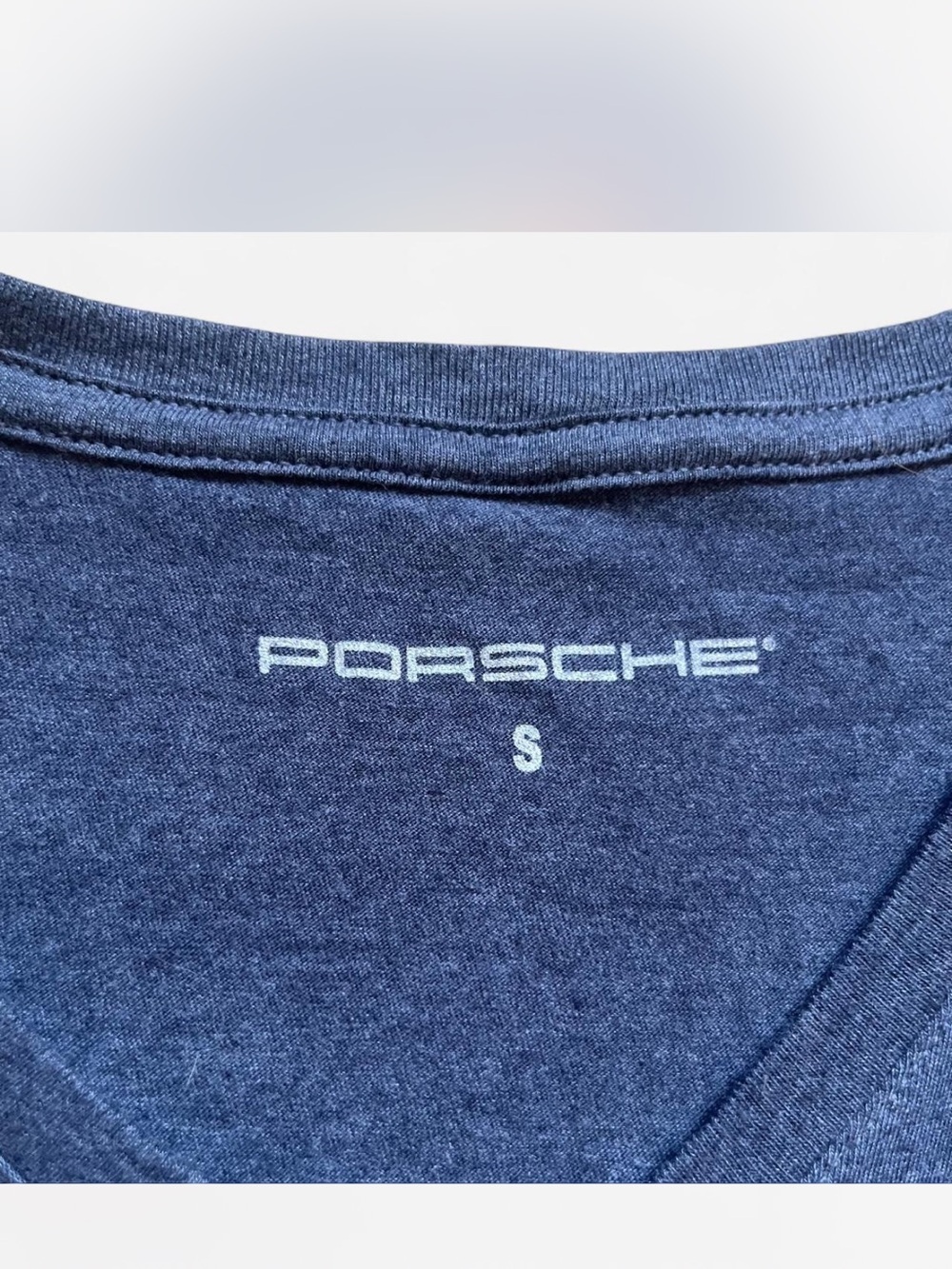 Porsche Design Rennsport Reunion Graphic Long Sleeve Tee - Navy with Yellow - Picture 6 of 6